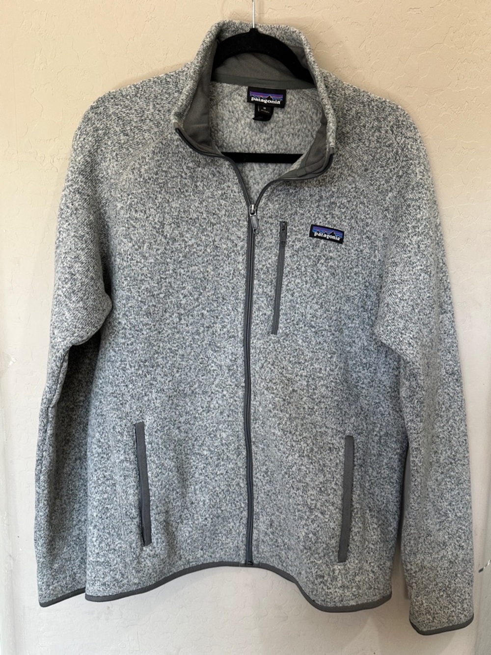 Patagonia Men’s Heather Gray Full-Zip Fleece Jacket